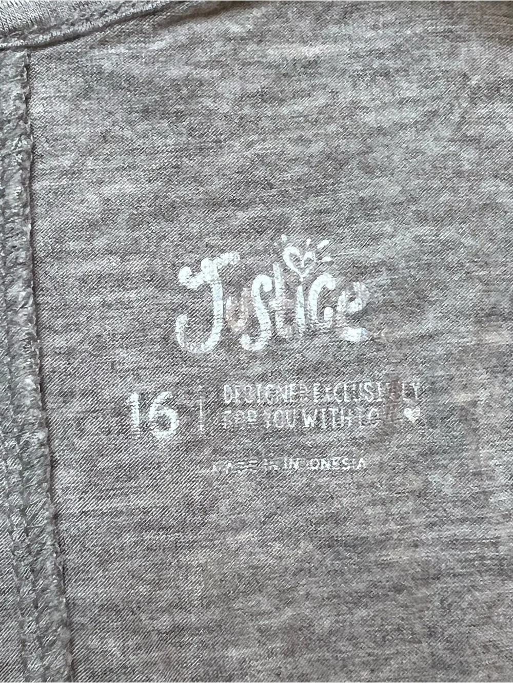 Justice Short Sleeve T Shirt French Bull Dog Gray And Blue Size 16